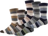 Winter Sokken met Alpaca Wol – Unisex - 2 pack – stripe – Maat 35/38