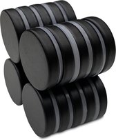 Brute Strength - Super sterke magneten - Rond - 20 x 5 mm - 20 Stuks | Zwart - Neodymium magneet sterk - Voor koelkast - whiteboard