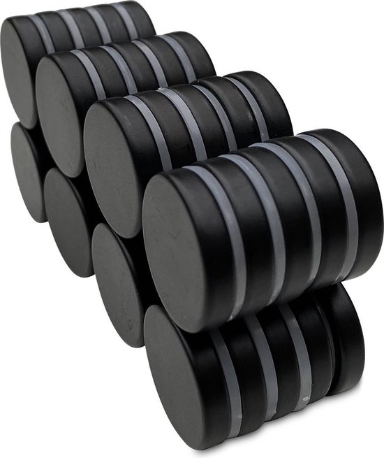 Brute Strength - Super sterke magneten - Rond - 25 x 5 mm - 40 Stuks |  Zwart - Let op:... | bol.com