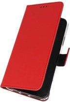 Booktype Telefoonhoesjes - Bookcase Hoesje - Wallet Case -  Geschikt voor iPhone 11 - Rood