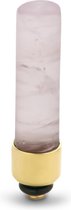 Melano Twisted Gemstone Cilinder steentje - goudkleurig - dames - 24,5mm - Roze Quartz