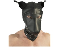 Leder imitatie hondenmasker