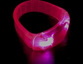 Lichtgevende Festival Armband | Knippert op Geluid | Roze