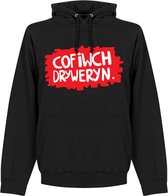 Cofiwch Dryweryn Wall Hoodie - Zwart  - XL