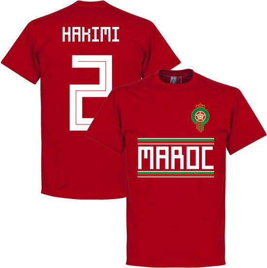 Marokko Hakimi 2 Team T-Shirt - Rood - M