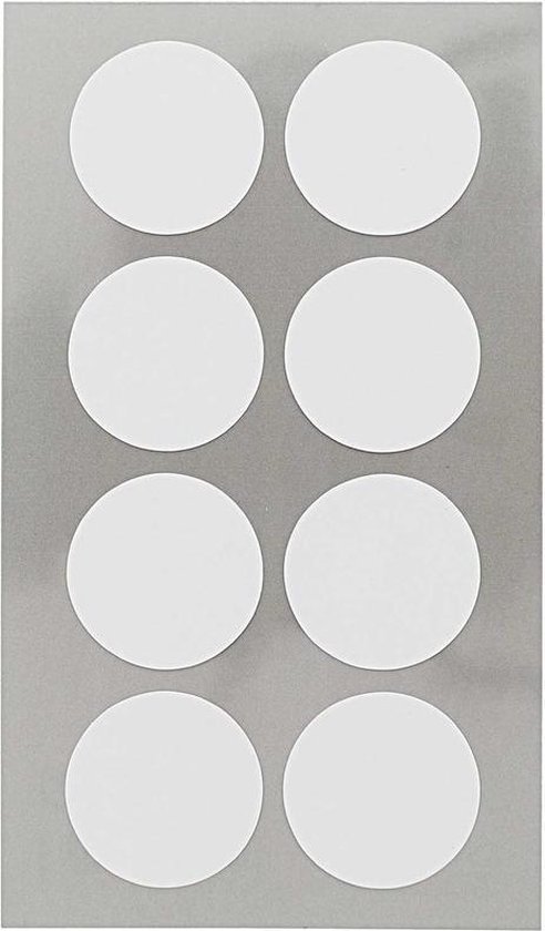 32x Witte ronde sticker etiketten 25 mm - Kantoor/Home office stickers -  Paper... | bol.com