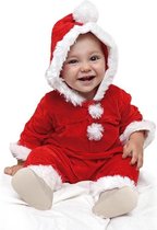 Witbaard Kostuum Kerstbaby Polyester Rood/wit Mt 1-2 Jaar