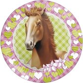 16x Assiettes jetables Horse party 23 cm - Décorations / décorations de fête enfant thème cheval