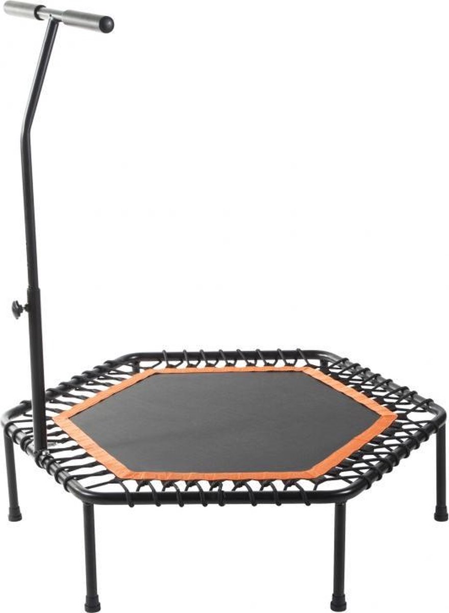 Gorilla Sports Fitness Trampoline - Oranje - ø 100 cm - Met verstelbaar handvat