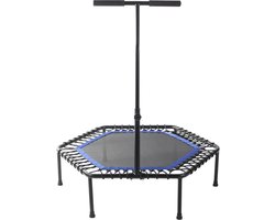 Gorilla Sports Fitness Trampoline - Blauw - ø 100 cm - Met verstelbaar handvat