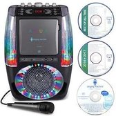 Singing Machine Zangmachine karaokeset  ACUA Dancing Waterfontein Bluetooth Karaoke-systeem met LED-discolichten, bedrade microfoon en 3 CD's - Zwart