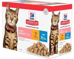 Hill's Science Plan Favourite Selection Light - Kattenvoer - 12 x 85 gr