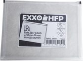 EXXO-HFP #34160 - A4-XL Documententas met schuifrits - 30mm plooi voor extra ruimte - 10 stuks (1 pak @ 10 stuks)