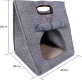 Handige 3 in 1 honden - katten Draagtas - Mand - Kennel - 40 x 40 x 48 cm - GRIJS