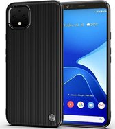Google Pixel 4 Strepen Textuur TPU Hoesje Zwart