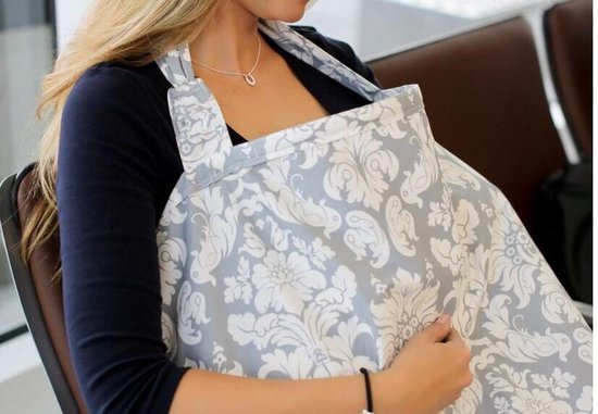 LNGJIN Outdoor Nursing Cover, 75 x 95 cm katoen, borstvoedingsschort, borstvoedingsdoek, borstvoedingsdoek voor onderweg, verstelbare riem, zacht en ademend, borstvoedingssjaal voor onderweg
