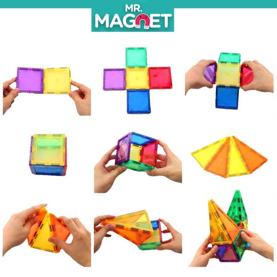 Mr. Magnet 60-delige Magnetische Tegels Set - stimuleer creativiteit - voor  kinderen... | bol.com
