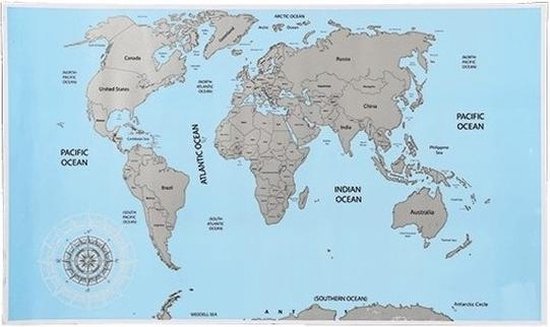 Carte du monde carte à gratter affiche du monde 52 x 88 cm