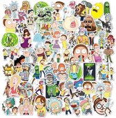 100 Rick & Morty stickers - Random pack voor laptop, muur, deur etc.