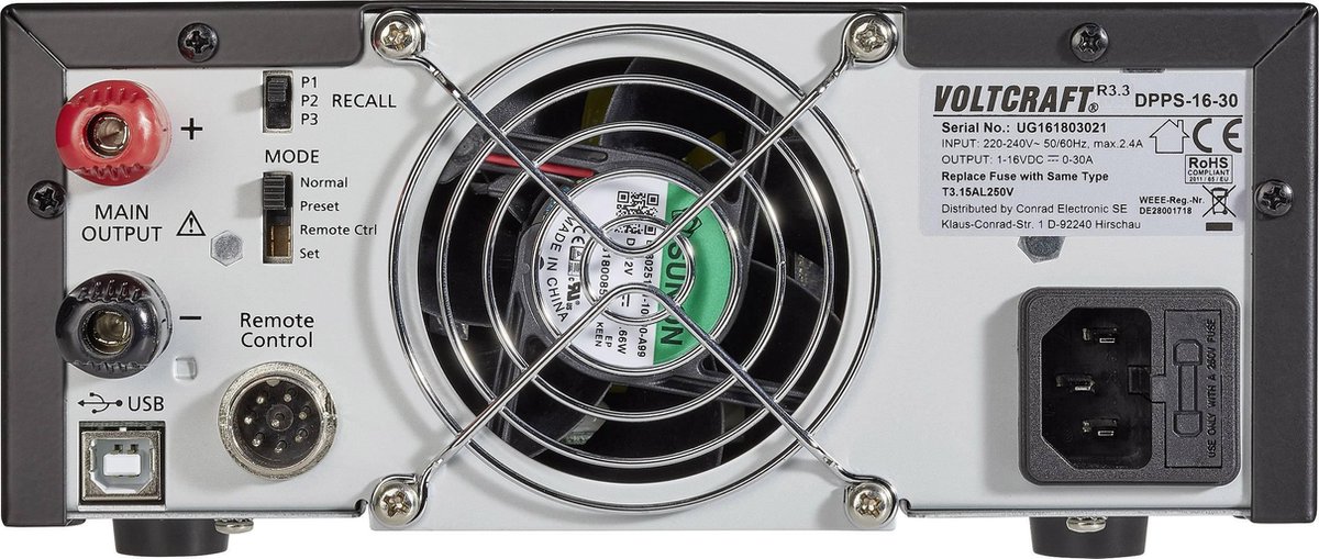 Velleman LABPS6015SM labvoeding