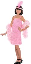 AMSCAN - Roze charleston kostuum voor meisjes - 116/128 (6-8 jaar)