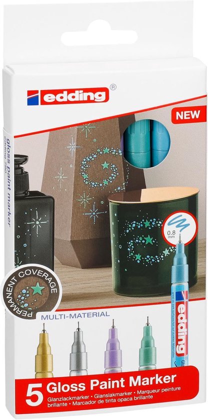 edding 751 glanslakmarker - zwart - 1 verfstift - ronde punt 1-2 mm - verfpen voor glas, stenen, hout, plastic, papier - waterproof, hoge dekking edding 751 glanslakmarker - zwart - 1 verfstift - ronde punt 1-2 mm - verfpen voor glas, stenen, hout, plastic, papier - waterproof, hoge dekking