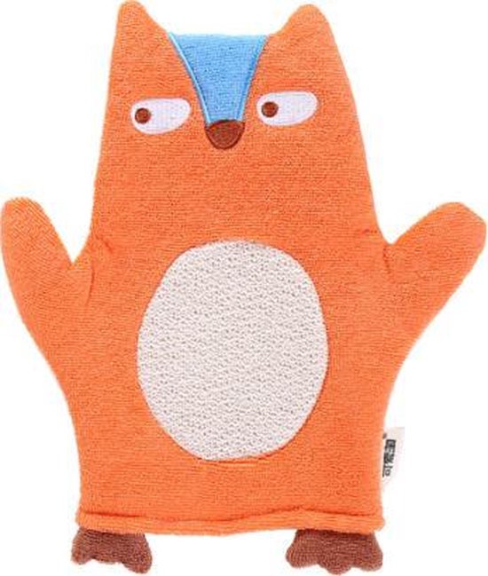 Premium Style Kinder & Baby Shower Glove Set Washand Oranje Vos
