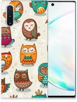 Geschikt voor Samsung Galaxy Note 10 TPU Hoesje Vrolijke Uilen