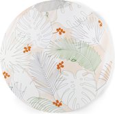 Art for the Home - Canvas Rond - Palmbladeren - 50 cm