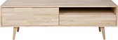 WOOOD Tygo Tv Meubel Met Retro Poten - Eiken - Onbehandeld - 47x150x44 WOOOD Tygo Tv Meubel Met Retro Poten - Eiken - Onbehandeld - 47x150x44