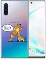 Geschikt voor Samsung Galaxy Note 10 Telefoonhoesje met Naam Giraffe