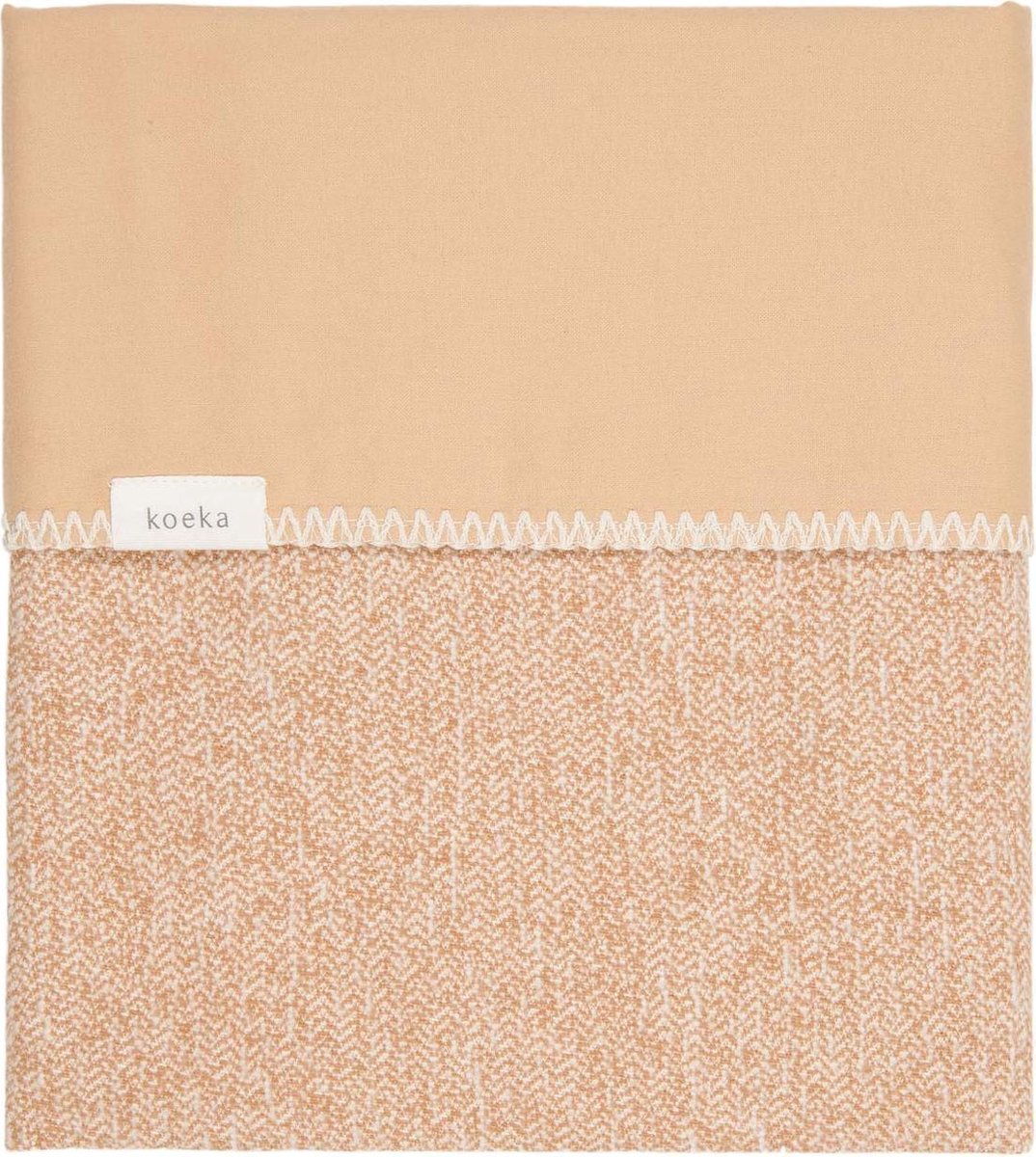 Koeka Wiegdeken Vigo flanel  - caramel / soft caramel - 75x100cm