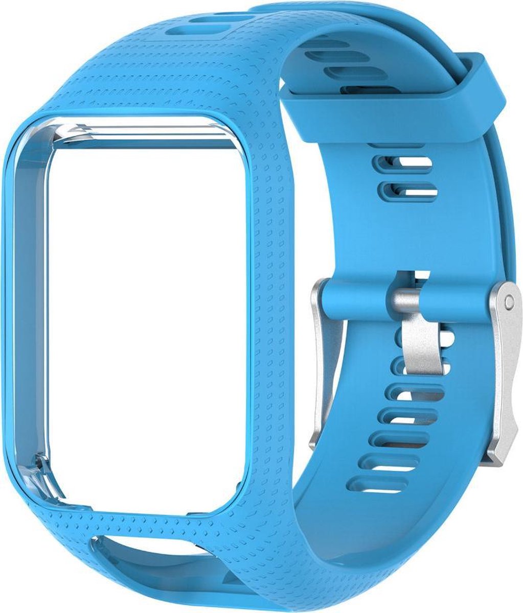 Blauw bandje Geschikt voor Tomtom Adventurer, Tomtom Spark, Tomtom Spark 3, Tomtom Runner 2, Runner 3 - Golfer 2 - horlogeband - polsband - horlogebandje