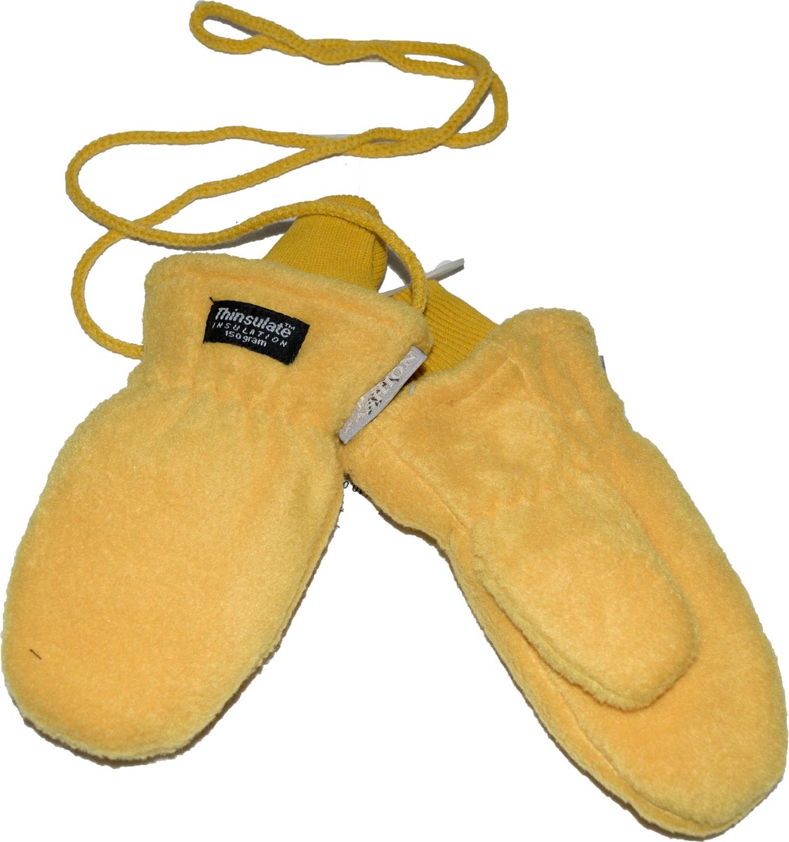 Wanten Kinderen 6j. Oker met Touwtje, Fleece |Dubbel gevoerd Thinsulate op Prijzenvolger.com