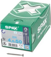 Spax Spaanplaatschroef RVS PK 4.5 x 50 (200) - 200 stuks