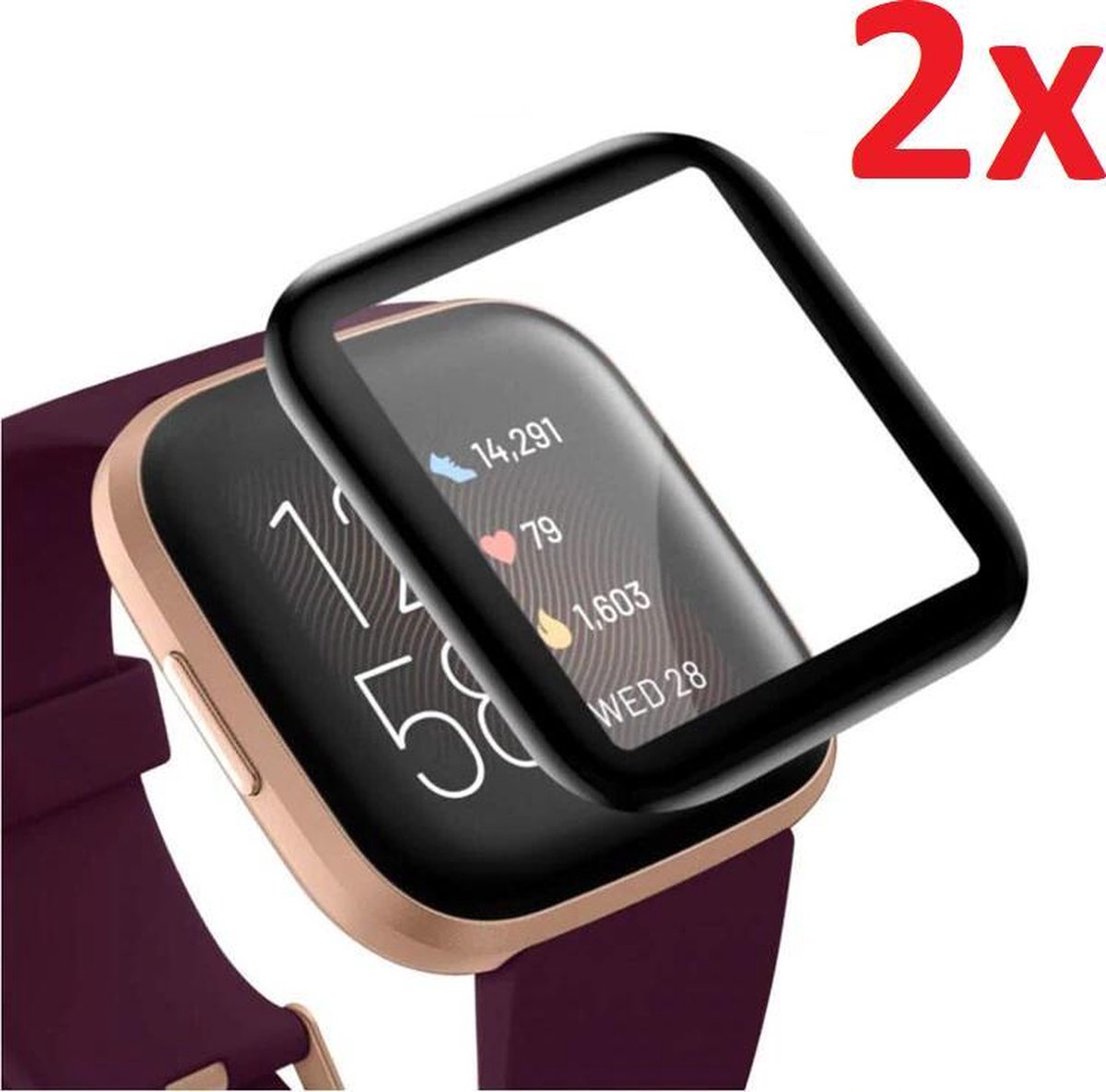 Cover Protettiva OGoDeal Per Fitbit Versa 2 - Morbida TPU Trasparente, Protezione Completa Per Schermo E Cornice, Anti Graffio