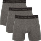 Bamboo Basics - 3-Pack Heren Boxershorts - Grijs