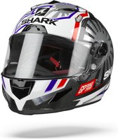 Shark Race-R Pro Carbon Zarco Gp France 2019 Carbon Chrome Rood Dur Integraalhelm - Motorhelm - Maat S