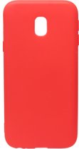 ADEL Siliconen Softcase Back Cover Hoesje voor Samsung Galaxy J3 (2017) - Rood