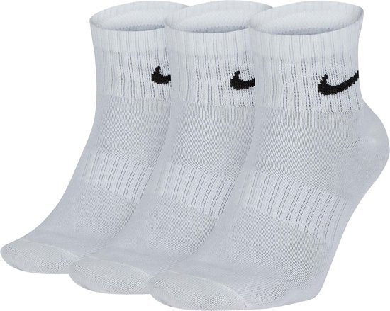 Nike Everyday Lightweight Ankle Sokken Sportsokken - Maat 43-46 - Unisex -  wit/zwart | bol.com