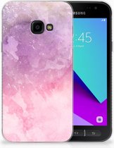 Geschikt voor Samsung Galaxy Xcover 4 TPU Hoesje Design Pink Purple Paint