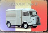 TH Commerce - Citroën HY Bestelbus 1964 - Metalen Decoratie Reclame Wandbord - Muurplaat - Vintage - Retro - TEKSTBORD - NOSTALGIE - Garage - 30 x 20 cm - nr 0598