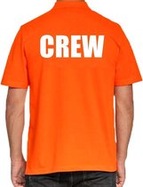 Crew poloshirt oranje voor heren - teamshirt polo t-shirt M