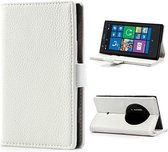 Litchi Wallet hoesje Nokia Lumia 1020 wit