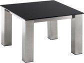 Jacuba salontafel zwart/RVS, pootdikte 8x8cm