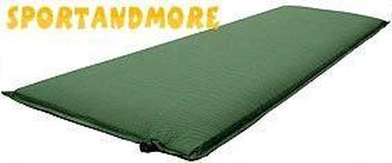 Zelf opblaasbaar luchtbed mat - Self inflated mat - cm x 70 cm x 6 cm dik - Groen | bol.com