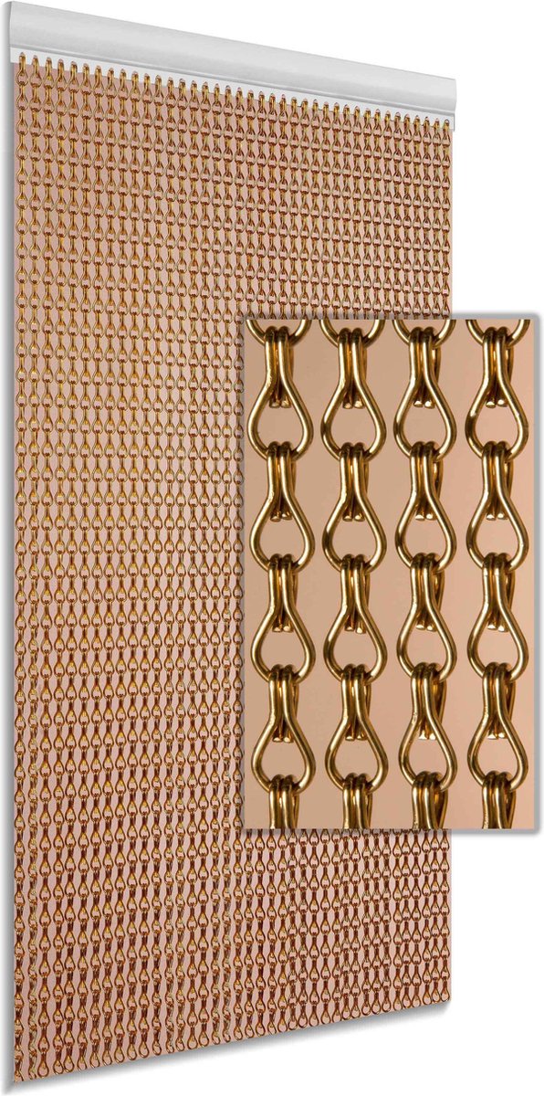 DEGOR - Vliegengordijn/deurgordijn - 90x210 cm - Brons