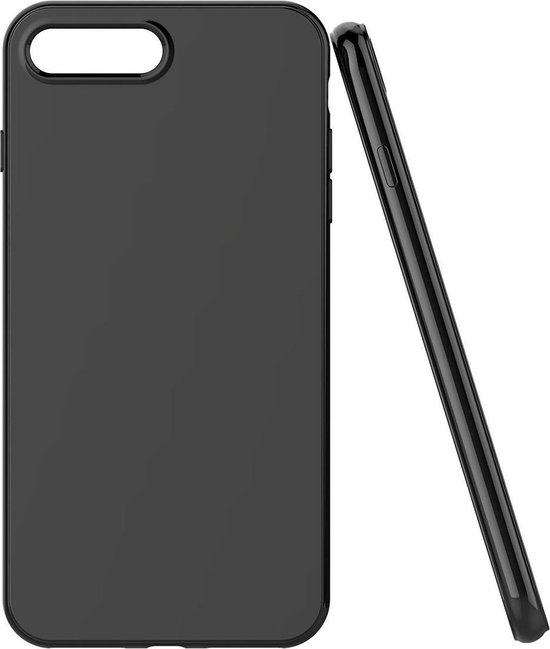 iPhone 7/8 PLUS - TPU Siliconen case Hoesje - Zwart