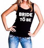 Bride to be vrijgezellenfeest tanktop / mouwloos shirt zwart dam XL