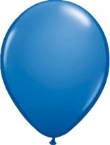 Ballonnen metallic blauw 50 stuks